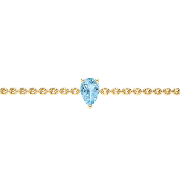 Bracelet aigue-marine Lune de Miel - 4
