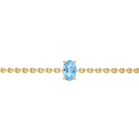 Bracelet aigue-marine Lune de Miel - 5