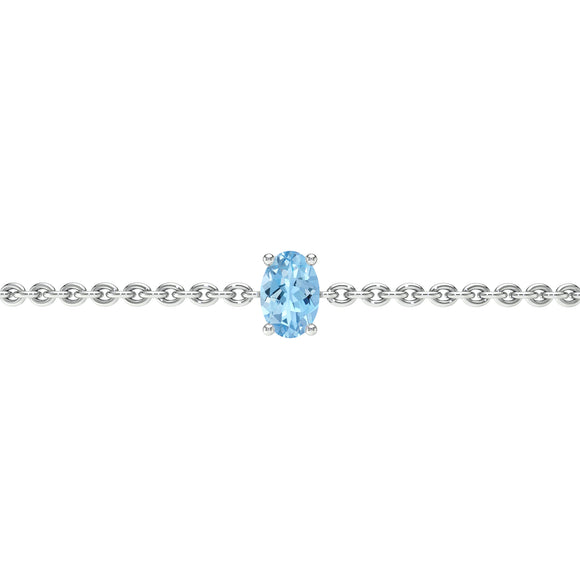 Bracelet aigue-marine Lune de Miel - 5