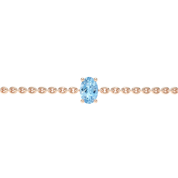 Bracelet aigue-marine Lune de Miel - 5