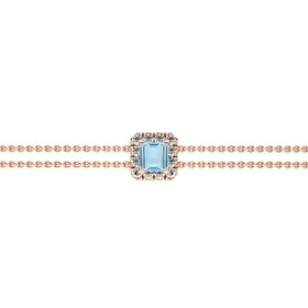 Bracelet aigue-marine entourage diamant Coup de Foudre - 3