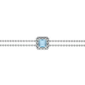 Bracelet aigue-marine entourage diamant Coup de Foudre - 3