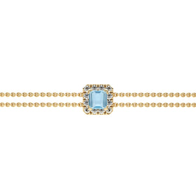 Bracelet aigue-marine entourage diamant Coup de Foudre - 3