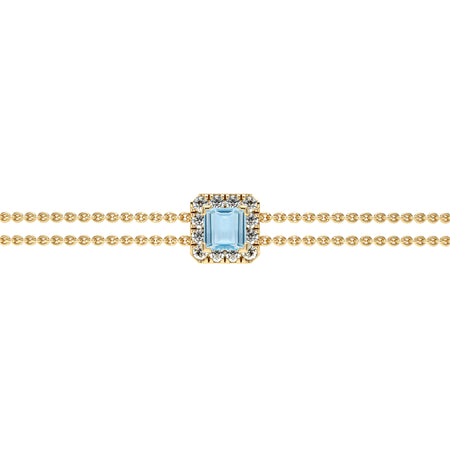 Bracelet aigue-marine entourage diamant Coup de Foudre - 3