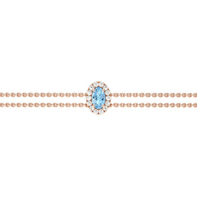Bracelet aigue-marine entourage diamant Coup de Foudre - 4