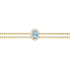 Bracelet aigue-marine entourage diamant Coup de Foudre - 4