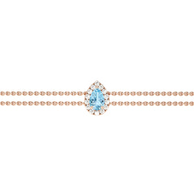 Bracelet aigue-marine entourage diamant Coup de Foudre - 5