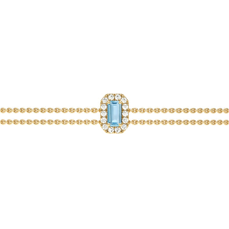 Bracelet aigue-marine entourage diamant Coup de Foudre - 6