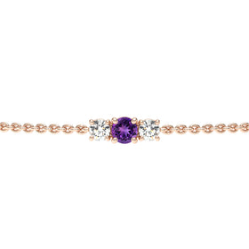 Bracelet améthyste Lune de Miel - 6