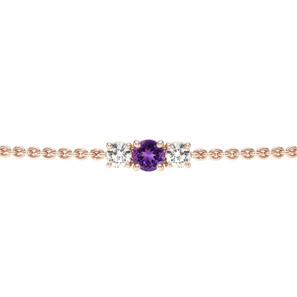 Bracelet améthyste Lune de Miel - 6