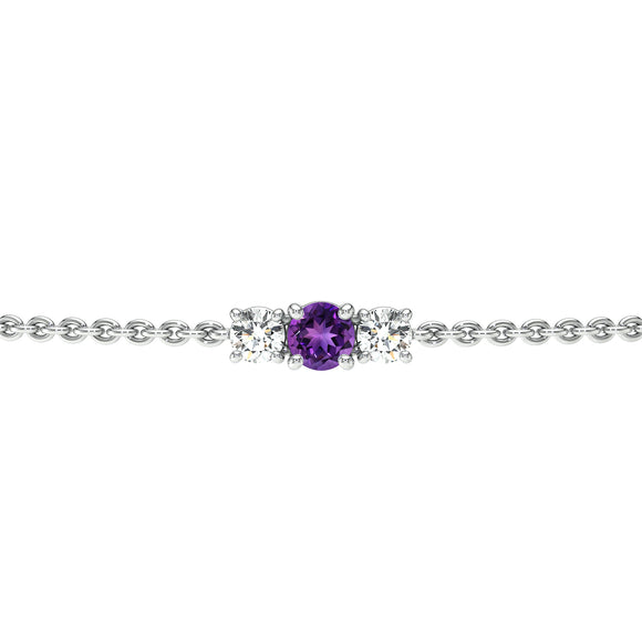 Bracelet améthyste Lune de Miel - 6