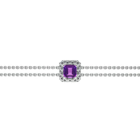 Bracelet améthyste entourage diamant Coup de Foudre - 3