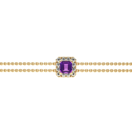 Bracelet améthyste entourage diamant Coup de Foudre - 3