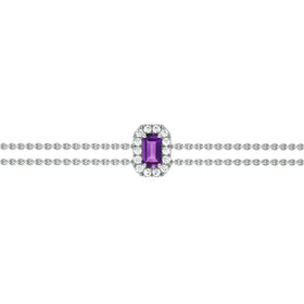Bracelet améthyste entourage diamant Coup de Foudre - 6