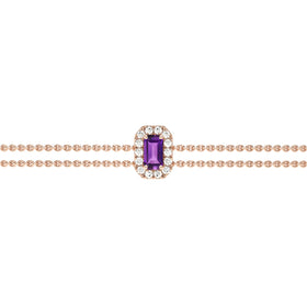 Bracelet améthyste entourage diamant Coup de Foudre - 6