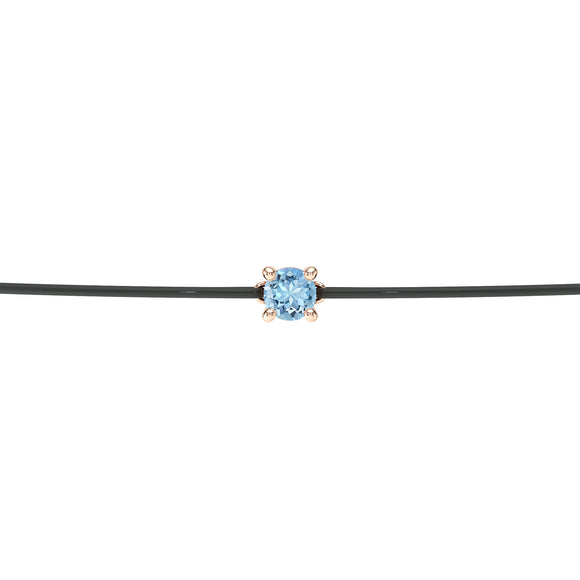 Bracelet cordon aigue-marine Lune de Miel - 1