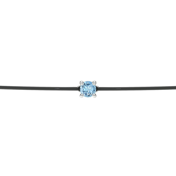 Bracelet cordon aigue-marine Lune de Miel - 1