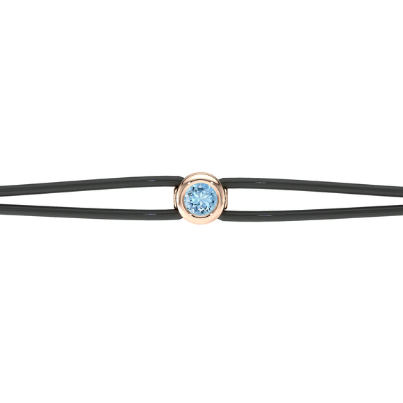 Bracelet cordon aigue-marine Nuit de Noces - 2