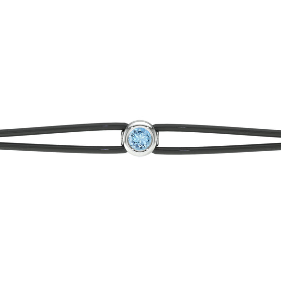 Bracelet cordon aigue-marine Nuit de Noces - 2