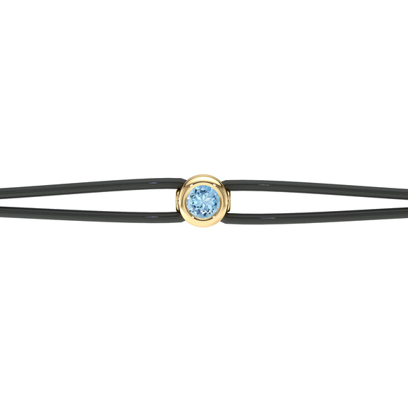 Bracelet cordon aigue-marine Nuit de Noces - 2