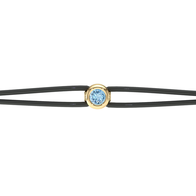 Bracelet cordon aigue-marine Nuit de Noces - 2