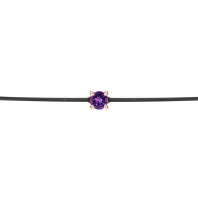 Bracelet cordon améthyste Lune de Miel - 1