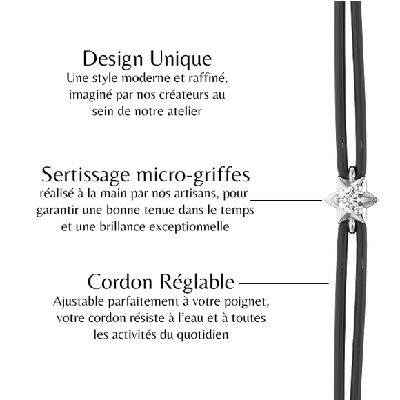 Bracelet cordon diamant Etincelle d’Amour - 2