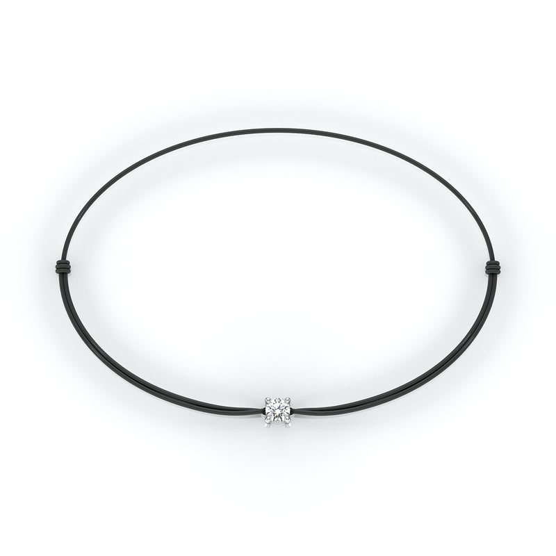 Bracelet cordon améthyste Lune de Miel - 1