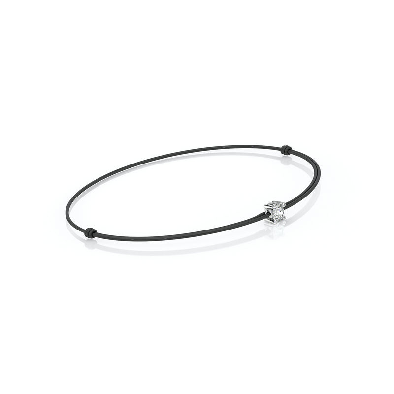 Bracelet cordon améthyste Lune de Miel - 1