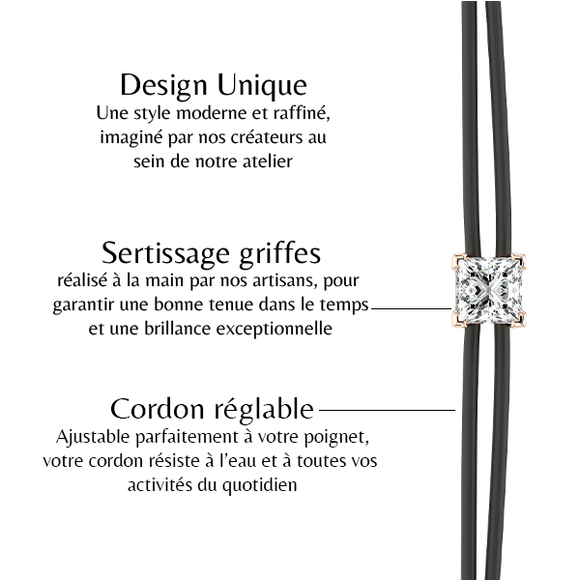 Bracelet cordon diamant Lune de Miel - 6