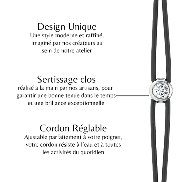 Bracelet cordon diamant Nuit de Noces - 2