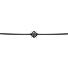 Bracelet cordon diamant noir Lune de Miel - 1