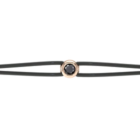 Bracelet cordon diamant noir Nuit de Noces - 2