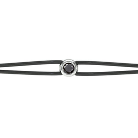Bracelet cordon diamant noir Nuit de Noces - 2