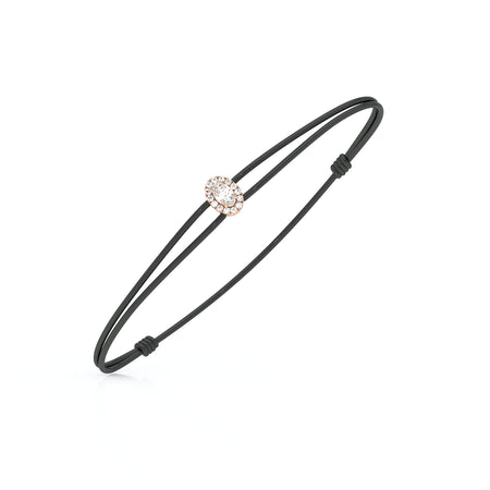 Bracelet cordon entourage diamant Coup de Foudre - 1