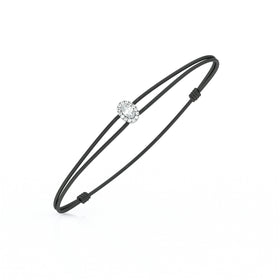 Bracelet cordon entourage diamant Coup de Foudre - 1