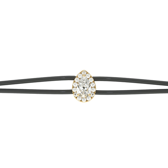 Bracelet cordon entourage diamant Coup de Foudre - 2
