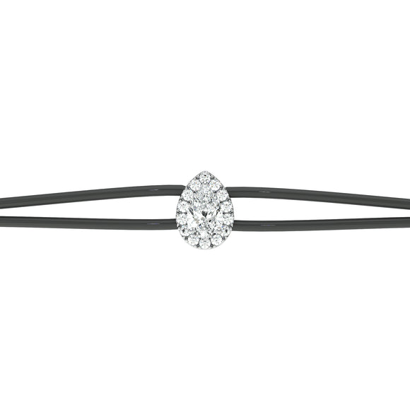 Bracelet cordon entourage diamant Coup de Foudre - 2