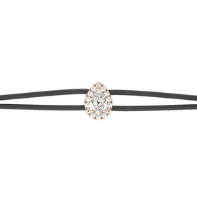 Bracelet cordon entourage diamant Coup de Foudre - 2