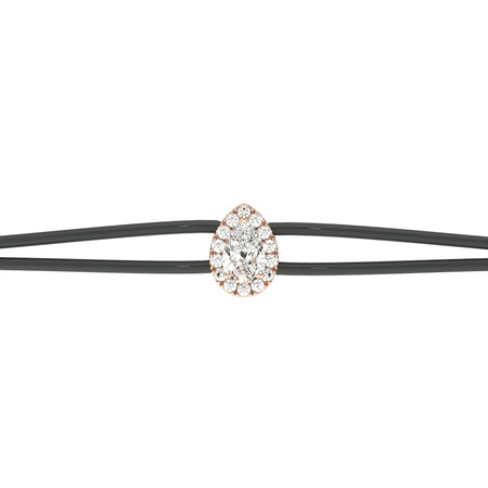 Bracelet cordon entourage diamant Coup de Foudre - 2