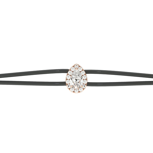 Bracelet cordon entourage diamant Coup de Foudre - 2