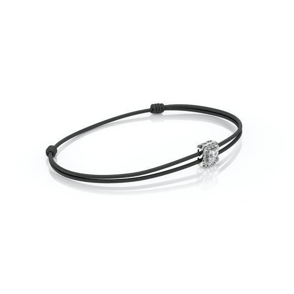 Bracelet cordon entourage diamant Coup de Foudre - 4