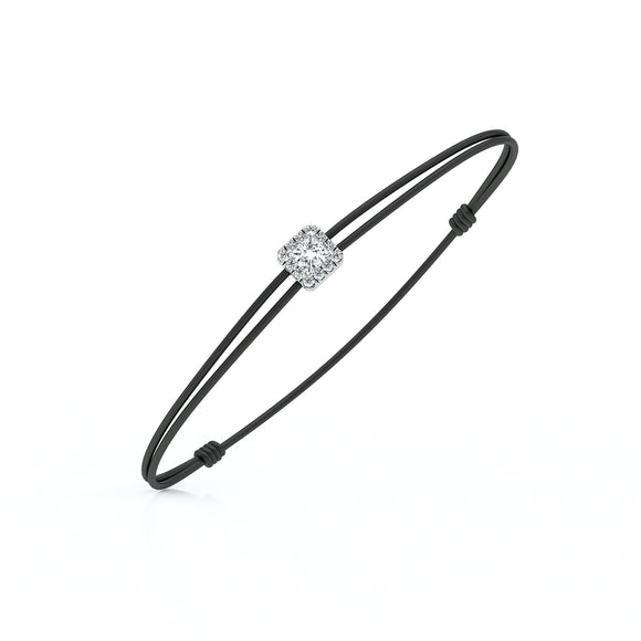 Bracelet cordon entourage diamant Coup de Foudre - 4