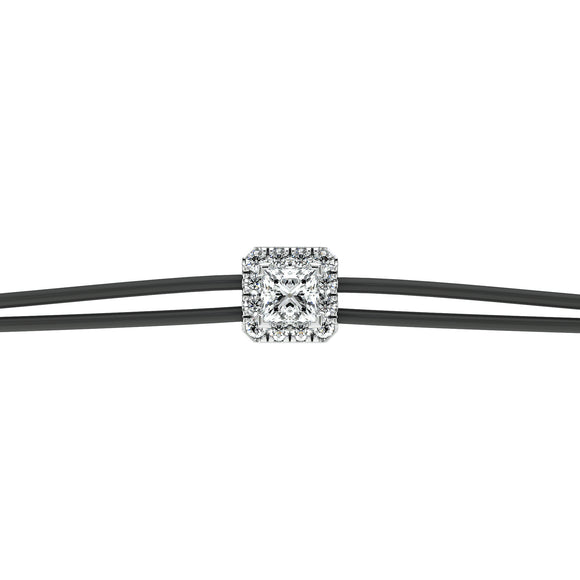 Bracelet cordon entourage diamant Coup de Foudre - 4