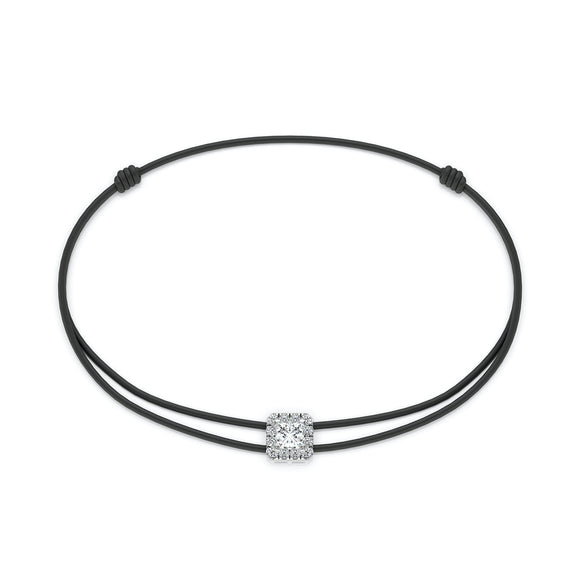 Bracelet cordon entourage diamant Coup de Foudre - 4