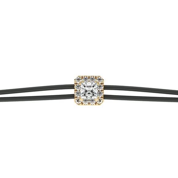 Bracelet cordon entourage diamant Coup de Foudre - 4