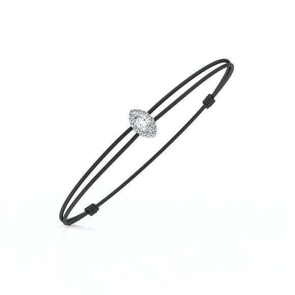 Bracelet cordon entourage diamant Coup de Foudre - 5