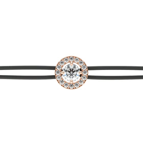 Bracelet cordon entourage diamant Promets Moi - 1