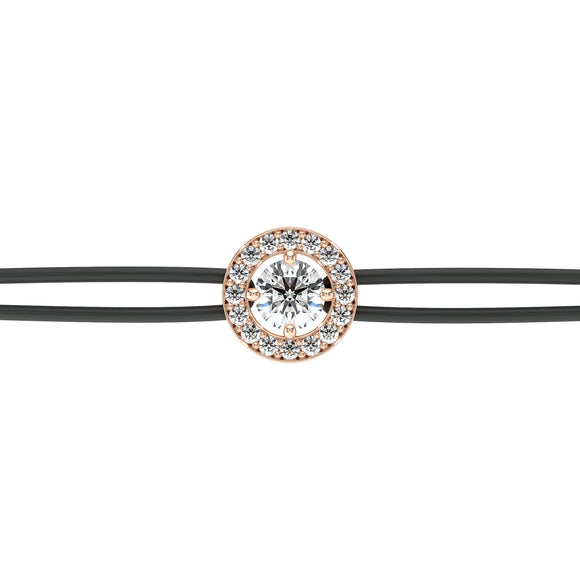 Bracelet cordon entourage diamant Promets Moi - 1