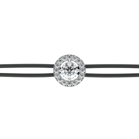 Bracelet cordon entourage diamant Promets Moi - 1